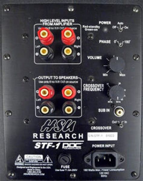 powered subwoofer with lfe input pdf manual